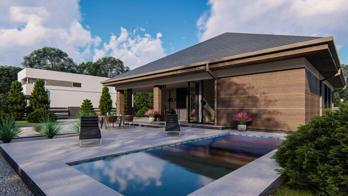 Проєкт будинку U411 - Одноповерхові дома в Україні