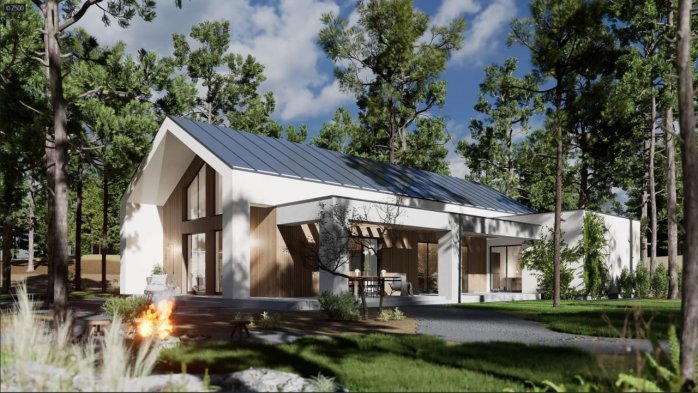 Проєкт будинку U579 - Одноповерхові дома в Україні