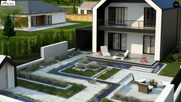 Проєкт будинку U442 - З мансардним поверхом дома в Україні