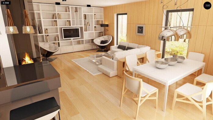 Проєкт будинку Ux40 - З мансардним поверхом дома в Україні