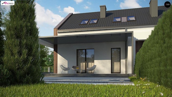 Проект дома U346 - 8 С мансардным этажом дома в Украине