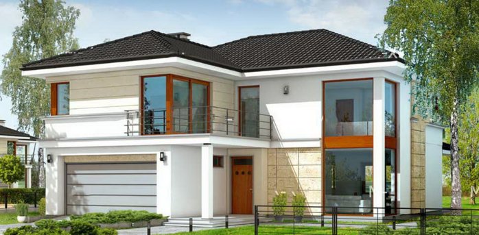 Проект дома Db 1 - 1 Двухэтажные дома в Украине