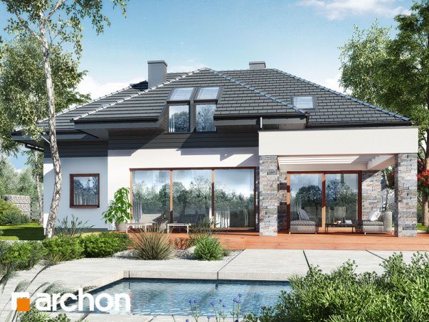 Проєкт будинку Будинок в мачейках 2 (Г2) - З мансардним поверхом дома в Україні