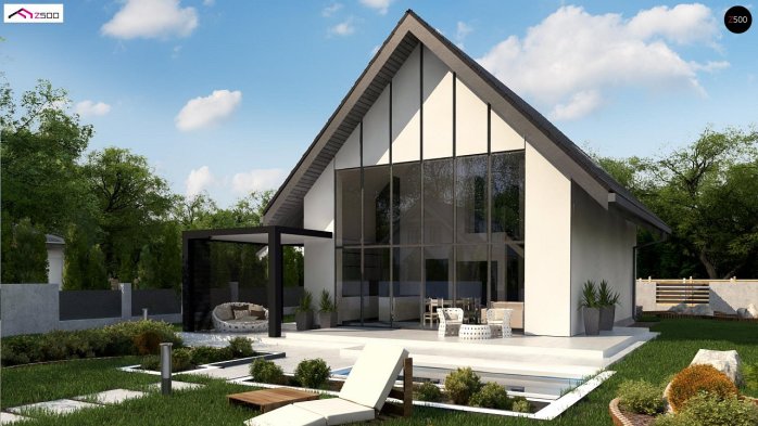 Проєкт будинку U440 - З мансардним поверхом дома в Україні