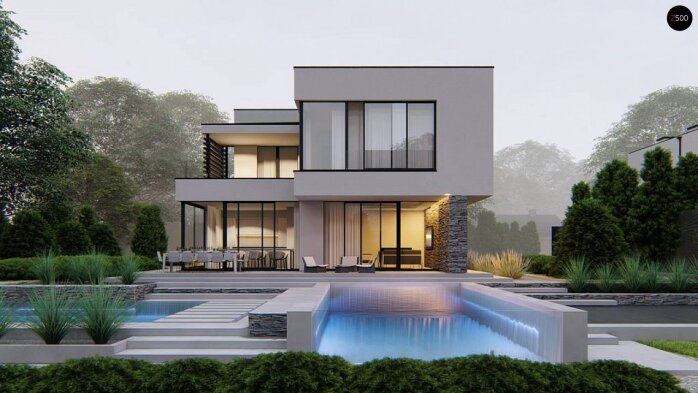 Проект дома Ux86 - 3 Двухэтажные дома в Украине