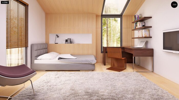 Проєкт будинку Ux40 - З мансардним поверхом дома в Україні