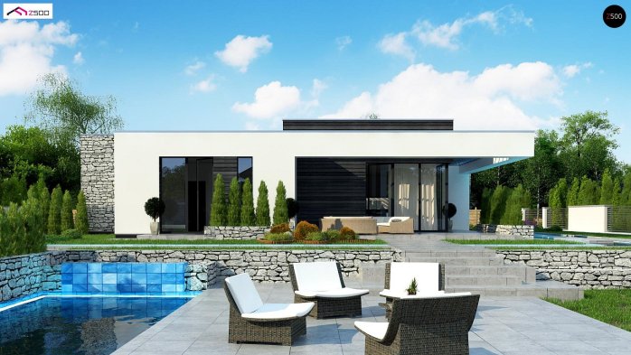 Проєкт будинку Ux153 - Одноповерхові дома в Україні