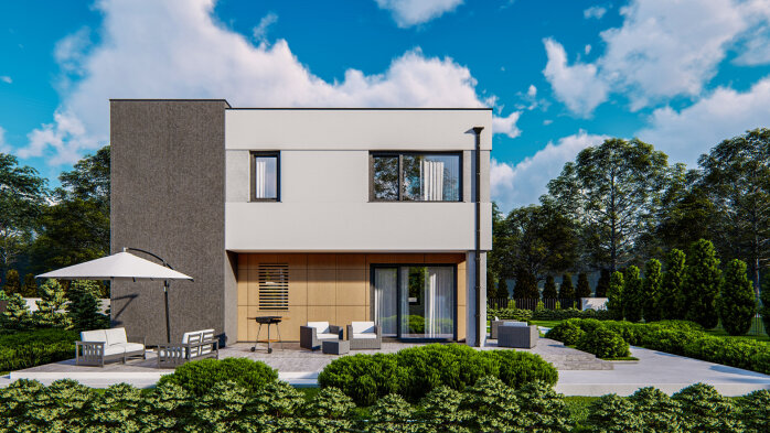 Проєкт будинку Ux59 BG - Двоповерхові дома в Україні