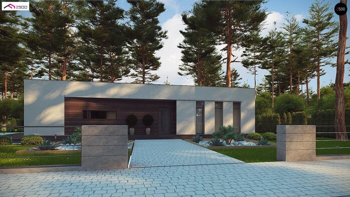 Проєкт будинку Ux80 - Одноповерхові дома в Україні