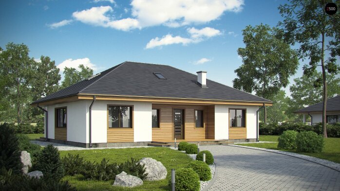 Проєкт будинку U35 BG - З мансардним поверхом дома в Україні