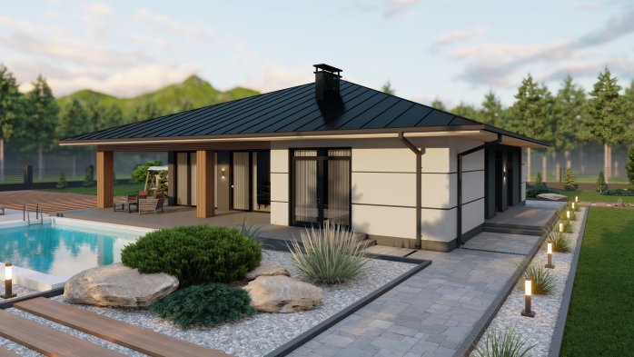 Проект дома DB 40 - 2 Одноэтажные дома в Украине