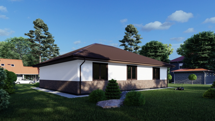 Проект дома DBT 408 - 4 Одноэтажные дома в Украине