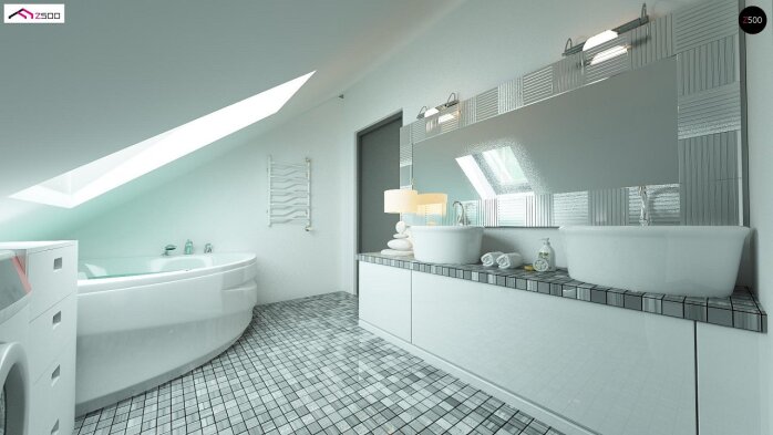 Проект дома U122 - 7 С мансардным этажом дома в Украине