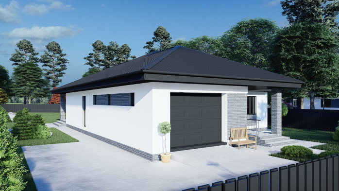 Проект дома DBT 457 - 2 Одноэтажные дома в Украине