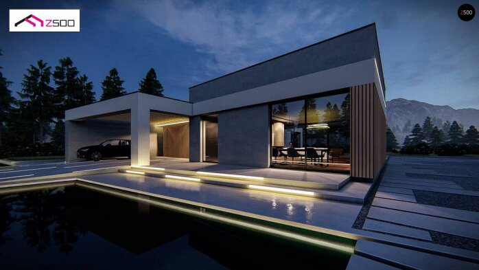 Проєкт будинку Ux87 - Одноповерхові дома в Україні