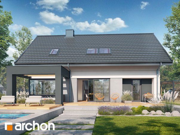 Проект дома Дом в сорго - 1 С мансардным этажом дома в Украине