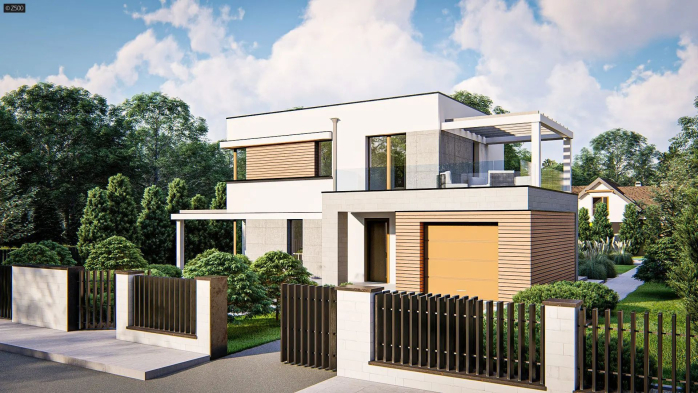 Проєкт будинку Ux63 v2 - Двоповерхові дома в Україні