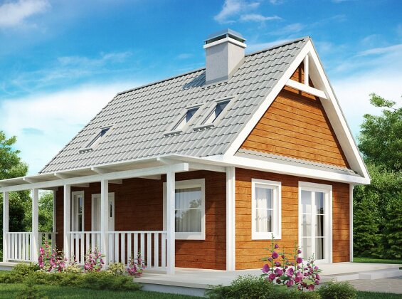 Проект будинку з мансардою z39