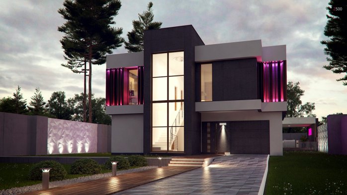 Проєкт будинку Ux124 - Двоповерхові дома в Україні