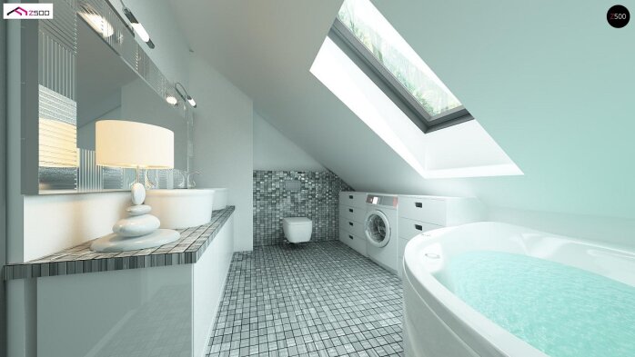 Проект дома U122 - 6 С мансардным этажом дома в Украине