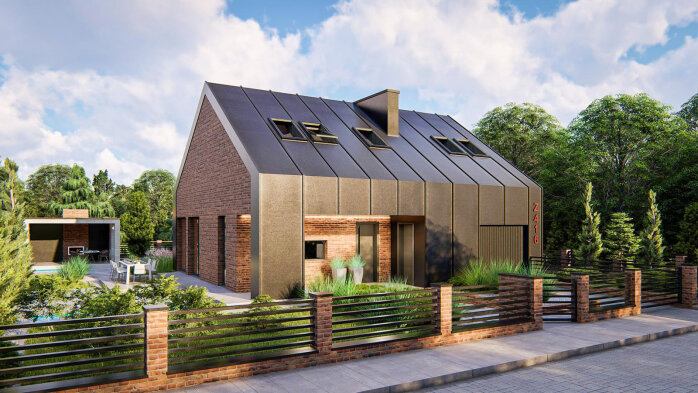 Проєкт будинку U416 - З мансардним поверхом дома в Україні