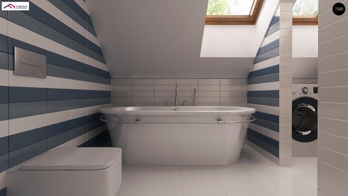 Проєкт будинку U217 - З мансардним поверхом дома в Україні