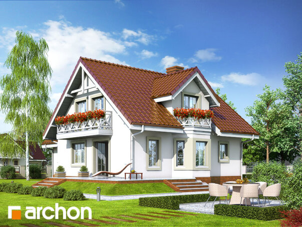 Проект дома Дом в рододендронах 5 вер.2 - 2 С мансардным этажом дома в Украине