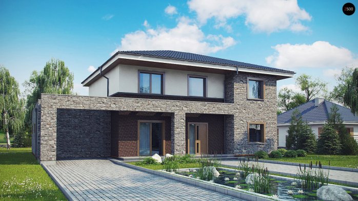 Проект дома Ux109 v2 - 1 Двухэтажные дома в Украине