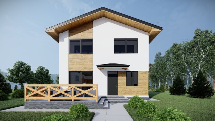 Проект дома DBT 486 - 3 Двухэтажные дома в Украине