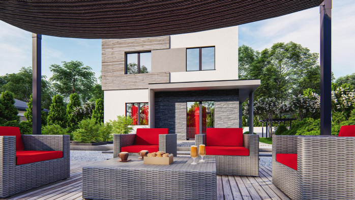 Проєкт будинку Ux554 el - Двоповерхові дома в Україні