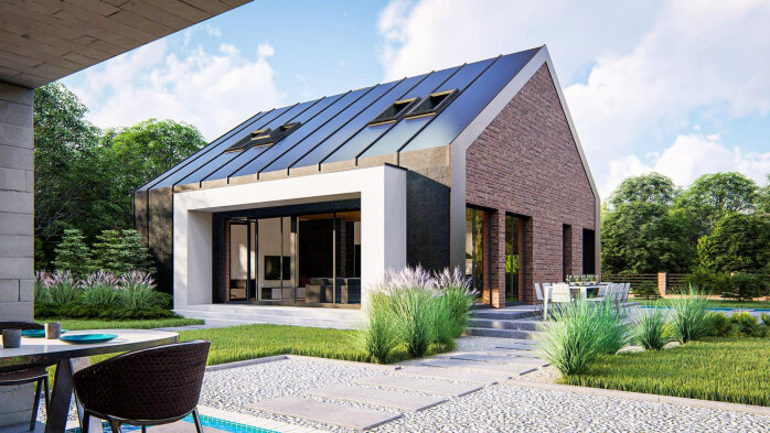 Проєкт будинку U416 - З мансардним поверхом дома в Україні