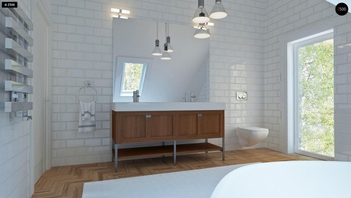 Проект дома U226 - 19 С мансардным этажом дома в Украине