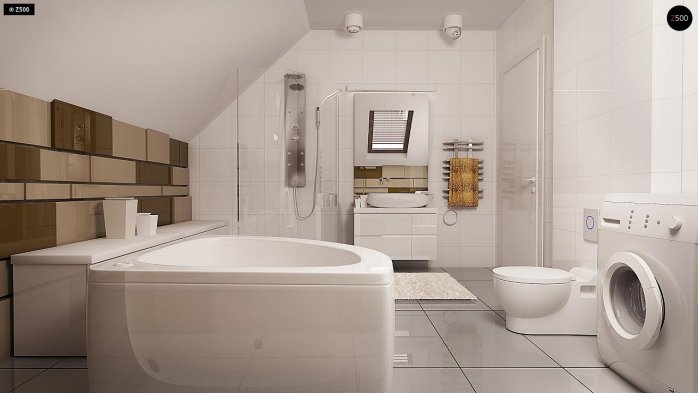 Проект дома U288 - 13 С мансардным этажом дома в Украине