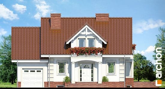 Проєкт будинку Будинок під гірською сосною (П) вер.2 - З мансардним поверхом дома в Україні