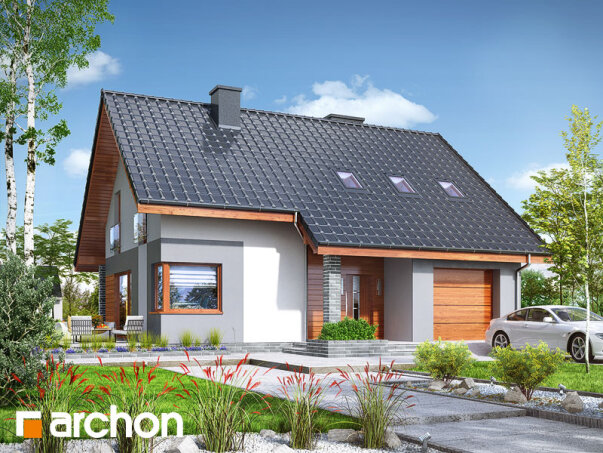 Проект дома Дом в журавках 7 - 1 С мансардным этажом дома в Украине