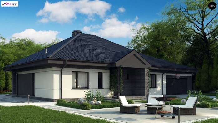 Проект дома U86 A - 3 Одноэтажные дома в Украине