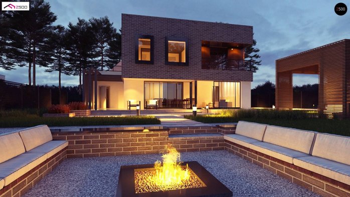 Проєкт будинку Ux255 - Двоповерхові дома в Україні