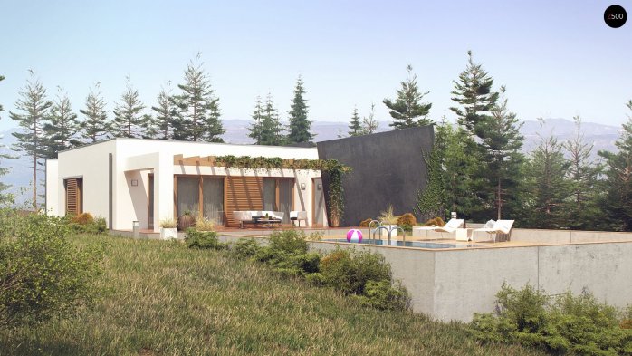 Проєкт будинку Ux106 - Одноповерхові дома в Україні