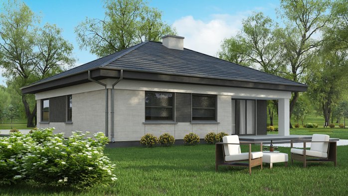 Проект дома U332 D v1 - 5 Одноэтажные дома в Украине