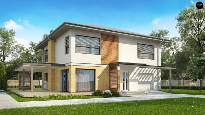 Проект дома Ux2 L v2 - 1 Двухэтажные дома в Украине