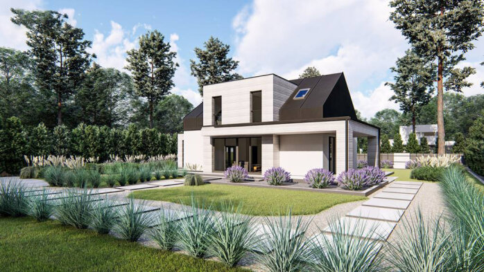 Проект дома U420 - 6 С мансардным этажом дома в Украине