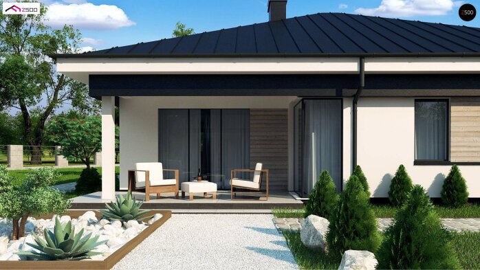 Проєкт будинку U200 BG - Одноповерхові дома в Україні