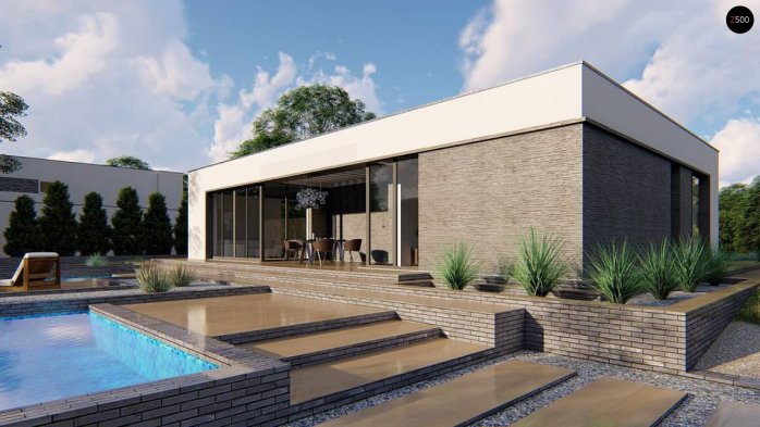 Проект дома Ux149 - 2 Одноэтажные дома в Украине