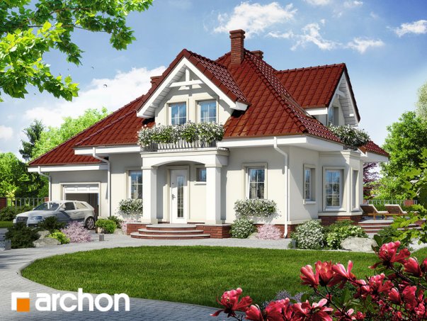 Проєкт будинку Будинок в тамарисках 7 - З мансардним поверхом дома в Україні