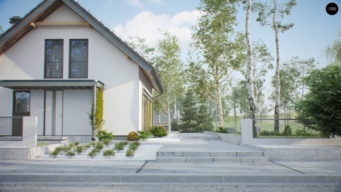 Проєкт будинку U302 - З мансардним поверхом дома в Україні