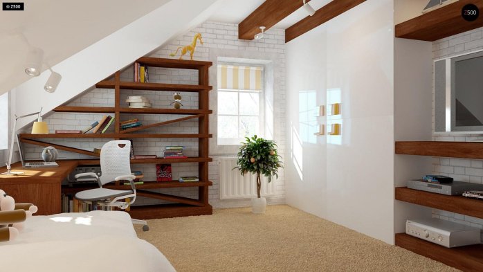 Проєкт будинку U3 - З мансардним поверхом дома в Україні