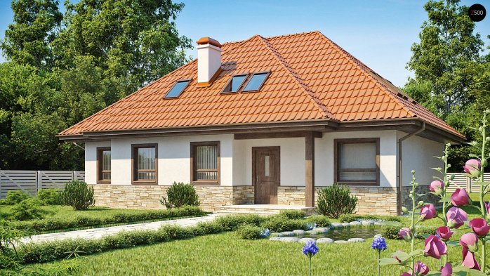 Проект дома U83 - 2 С мансардным этажом дома в Украине