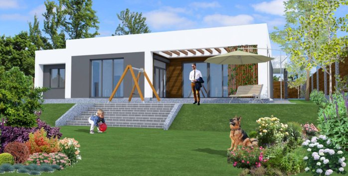 Проект дома Db 9 - 1 Одноэтажные дома в Украине