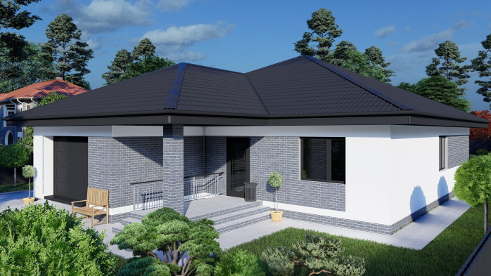 Проект дома DBT 457 - 5 Одноэтажные дома в Украине