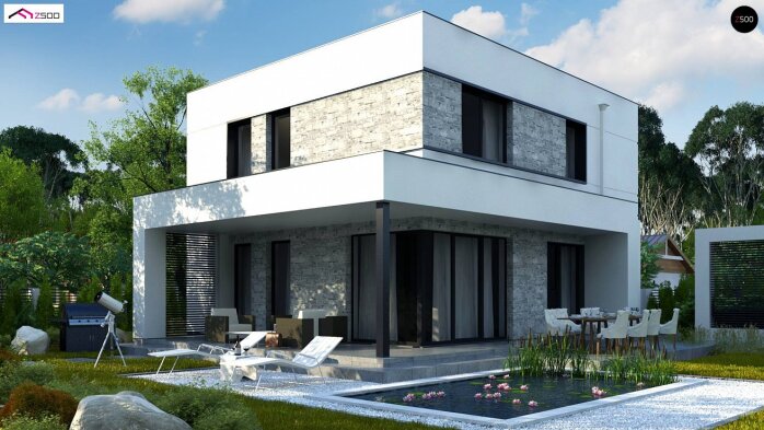 Проект дома Ux92 GP - 3 Двухэтажные дома в Украине